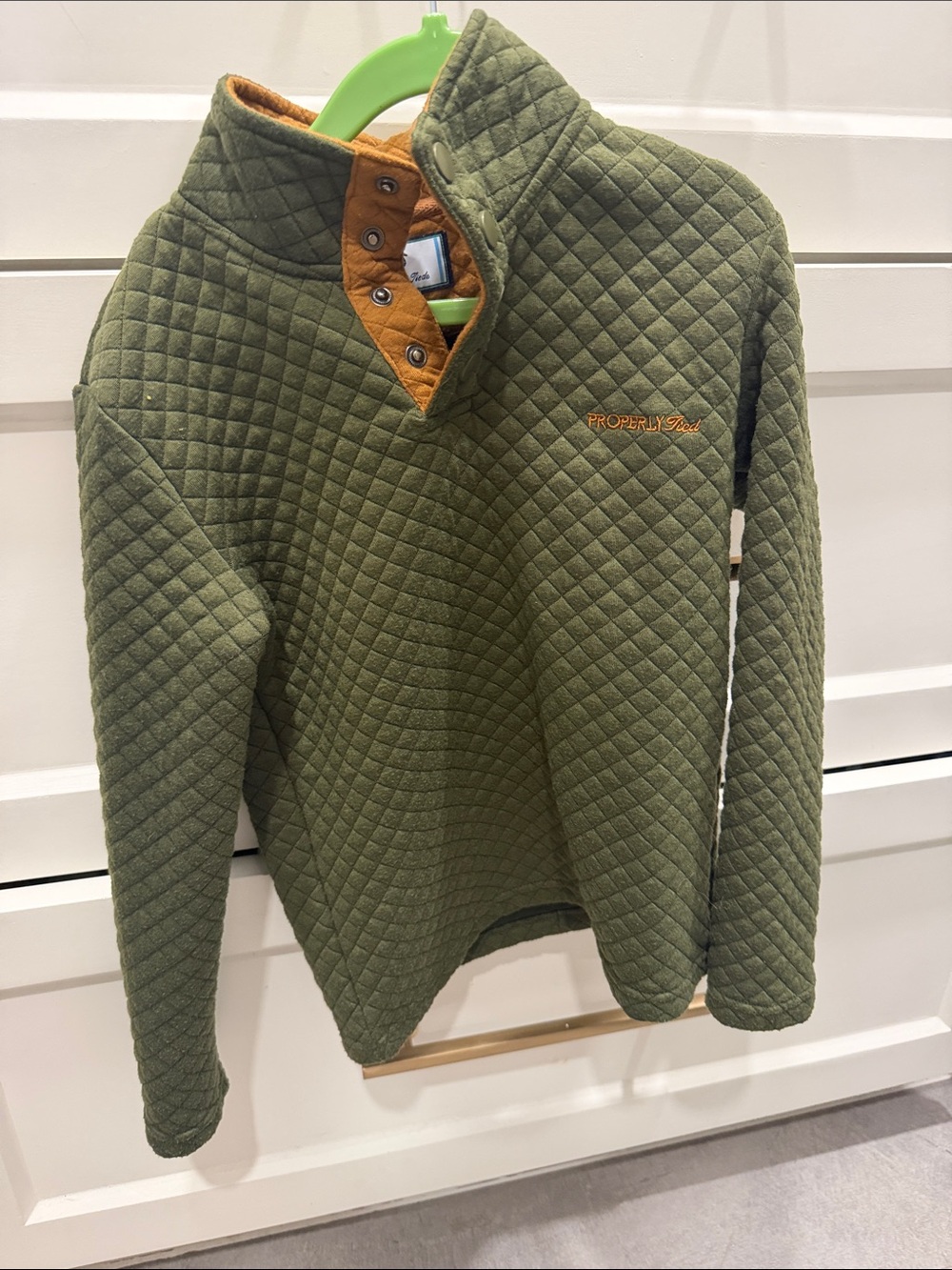 Properly Tied Kids' Quilted Olive Pullover Hoodie